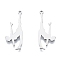 Non-Tarnish 201 Stainless Steel Pendants, Dancer, Stainless Steel Color, 32.5x13x1.5mm, Hole: 1.5mm