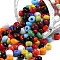 Glass Seed Beads, Opaque Colours Seed, Small Craft Beads for DIY Jewelry Making, Round, Mixed Color, 4mm, Hole:1.5mm, about 300pcs/30g