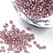 Silver Lined Glass Seed Beads, Round, Rosy Brown, 1.5~2x1mm, Hole: 0.6mm, about 120000pcs/bag, about 450g/bag
