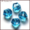 K9 Glass, Imitation Austrian Crystal Beads, Grade AAA, Faceted, Polygon, Deep Sky Blue, 10mm, Hole: 0.9~1mm