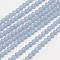 Natural Angelite Beads Strands, Round, 4mm, Hole: 0.8mm, about 98pcs/strand, 15.5 inch