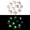 Luminous Transparent Acrylic Pendants, Glow in the Dark, Snail, Mixed Color, 28x29.5x10mm, Hole: 2mm