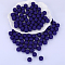 Round Silicone Focal Beads, Midnight Blue, 15mm, Hole: 2mm