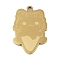 201 Stainless Steel Pendants, Cat with Ice-crea Charm, Golden, 24.5x16.5x1.5mm, Hole: 1mm