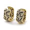 Rectangle Rack Plating Brass Micro Pave Clear Cubic Zirconia Hoop Earrings for Women, Long-Lasting Plated, Lead Free & Cadmium Free, Real 18K Gold Plated, 20x16x10.5mm