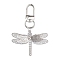 Brass Pendant Decorations, with Alloy Swivel Clasps, Platinum, Dragonfly, 69mm