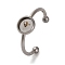 Tarnish Resistant 304 Stainless Steel Open Cuff Ring Components, with 201 Stainless Steel Flat Round Pad Rings Settings, Stainless Steel Color, Adjustable, Tray: 6mm