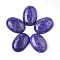 Natural Ripple Jasper Cabochons, Dyed & Heated, Oval, Slate Blue, 25x17.5~18x7mm