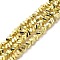 Electroplate Glass Beads Strands, Triangle, Yellow, 4x3.5x2mm, Hole: 0.8mm, about 135pcs/strand, 12.40''(31.5cm)
