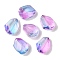 Transparent Spray Paint Glass Beads, Faceted, Nuggets, Purple, 16.5x12.5x8.5mm, Hole: 1.2mm