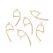 Brass Pendants, Real 18K Gold Plated, 40.5x14x2mm, Hole: 2mm
