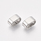 Tarnish Resistant 304 Stainless Steel Slide Charms, Rectangle, Stainless Steel Color, 5x10x6mm, Hole: 8x4mm