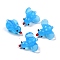 Handmade Lampwork Beads, Duck, Deep Sky Blue, 16~22x20~22x7~12mm, Hole: 1.2~2mm
