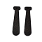 Poplar Wood Pendants, Dyed, Tie, Black, 34x8.5x2mm, Hole: 1.4mm
