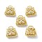 Brass Clear Cubic Zirconia Pendants, Long-Lasting Plated, Bag, Lead Free & Cadmium Free, Real 18K Gold Plated, 17x16x7mm, Hole: 2.5x5mm