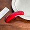 Cellulose Acetate Hair Barrette, with Platinum Iron Findings, Rectangle, Red, 100mm