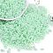 Opaque Colours Luster Glass Seed Beads, Round Hole, Peanut, Aquamarine, 3.5x6x3.5mm, Hole: 0.8mm, about 4500pcs/pound