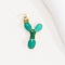 Alloy Enamel Pendants, Letter Charm, Golden, Letter Y, 25x16x4mm, Hole: 3.5x2.5mm