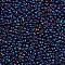 12/0 Grade A Round Glass Seed Beads, Metallic Colours Iris, Cadet Blue, 12/0, 2x1.5mm, Hole: 0.3mm, about 30000pcs/bag