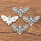 Tibetan Style Alloy Pendant, Moth with Skull, Antique Silver, 43x27mm