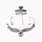 Tarnish Resistant 201 Stainless Steel Links connectors, Anchor, Stainless Steel Color, 21x16x1mm, Hole: 1mm