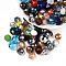 Glass Beads Strands, Mixed Style, Faceted, Abacus & Round, Mixed Color, 8~16x7.5~12mm, Hole: 1.5~2mm, about 350~375pcs/500g, about 500g/bag