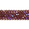 Transparent Electroplate Glass Beads Strands, AB Color Plated, Faceted, Bicone, Medium Purple, 4x4mm, Hole: 0.8mm, about 80~85pcs/strand, 30~32cm