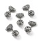 Tibetan Style Alloy European Dangle Charms, Large Hole Pendants, Round, Antique Silver, 46mm, Hole: 5.5x4.9mm