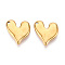 304 Stainless Steel Pendants, Ion Plating(IP), Heart Charm, Real 18K Gold Plated, 17.9x17x3mm, Hole: 1.5mm