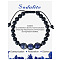 Natural Sodalite Beaded Bracelet with 8mm Matte Stone
