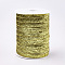 Glitter Sparkle Ribbon, Polyester & Nylon Ribbon, Yellow, 3/8 inch(9.5~10mm), about 50yards/roll(45.72m/roll)