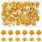 SUPERFINDINGS 64pcs 16mm Brass Flower Bead Caps Golden 3D Multi-Petal Flower Bead End Caps Metal Beads Spacers for Jewelry DIY Necklace Bracelet Making,Hole:0.8mm