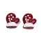 Handmade Lampwork Enamel Beads, Glove, Dark Red, 17.5x15x10mm, Hole: 1mm