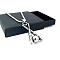 Vintage Sports Stainless Steel Baseball Bat Pendant Necklaces for Unisex, Stainless Steel Color