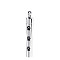 304 Stainless Steel Urn Ashes Pendants, Column with Paw Print Pattern, Stainless Steel Color, 4.2x0.6cm