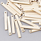 Wood Pendants, Rectangle, Wheat, 40x5~6x2mm, Hole: 2mm