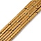 Electroplate Glass Beads Strands, Full Plated, Rectangle, Gold, 19.5~20x3.5~4x3.5~4mm, Hole: 1mm, about 38pcs/strand, 29.13''(74cm)