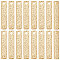 70Pcs Brass Charms, Long-Lasting Plated, Textured, Rectangle, Golden, 15x3x1mm, Hole: 1mm