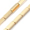 Electroplated Synthetic Non-magnetic Hematite Beads Strands, Rectangle, Light Gold Plated, 8.5~9x3x3mm, Hole: 0.7mm, about 46pcs/strand, 16.14''(41cm)