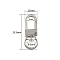 Alloy Swivel Clasps, for Bag Making, Platinum, 33.5x12mm, Hole: 9.6mm