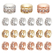 30Pcs 3 Colors Brass Micro Pave Cubic Zirconia Beads, Spacer Beads, Flat Round, Mixed Color, 6x3mm, Hole: 2mm, 10pcs/color