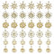 36Pcs 6 Style Rack Plating Alloy Pendants, Cadmium Free & Nickel Free & Lead Free, Sun, Light Gold, 20x16x2mm, Hole: 1.6mm, 6pcs/style