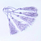Polyester Tassel Decorations, Pendant Decorations, Lilac, 130x6mm, Tassel: 70~90mm