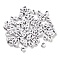 Opaque Acrylic Beads, Enamel Style, Cube with Letter, Letter F, 4.5x4.5x4.5mm, Hole: 2mm, 5500pcs/500g