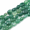 Natural Green Onyx Agate Beads Strands, Dyed & Heated, Oval, 8~15x8~10x4~10mm, Hole: 1mm, about 36~42pcs/strand, 15.7 inch