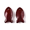 Natural Red Jasper Pendants, Fish Charms, 23.5~24.5x12x5~6mm, Hole: 2mm