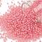 TOHO Round Seed Beads, Japanese Seed Beads, (191B) Opaque Hot Pink-Lined Rainbow Clear, 11/0, 2.2mm, Hole: 0.8mm, about 5555pcs/50g