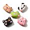 Opaque Animal Resin Cabochons, Mixed Shapes , Mixed Color, 18x23.5x10.5mm