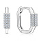 Geometric Silver Earrings with Zirconia, Fashionable and Versatile Style