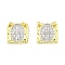 Brass Pendants, with Jump Ring, Long-Lasting Plated, Lead Free & Cadmium Free, Square with CssmlNdsmd Cross God Father Religious Christianity, Mixed Color, 18.5x18.5x2mm, Hole: 3.4mm